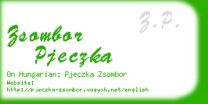 zsombor pjeczka business card